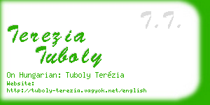 terezia tuboly business card